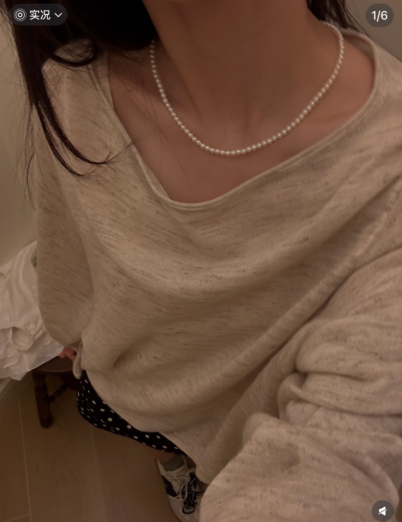 钛钢仿珍珠项链 小米珠项链