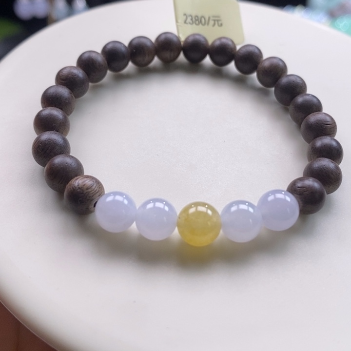 沉香木手串翡翠搭配沉香木