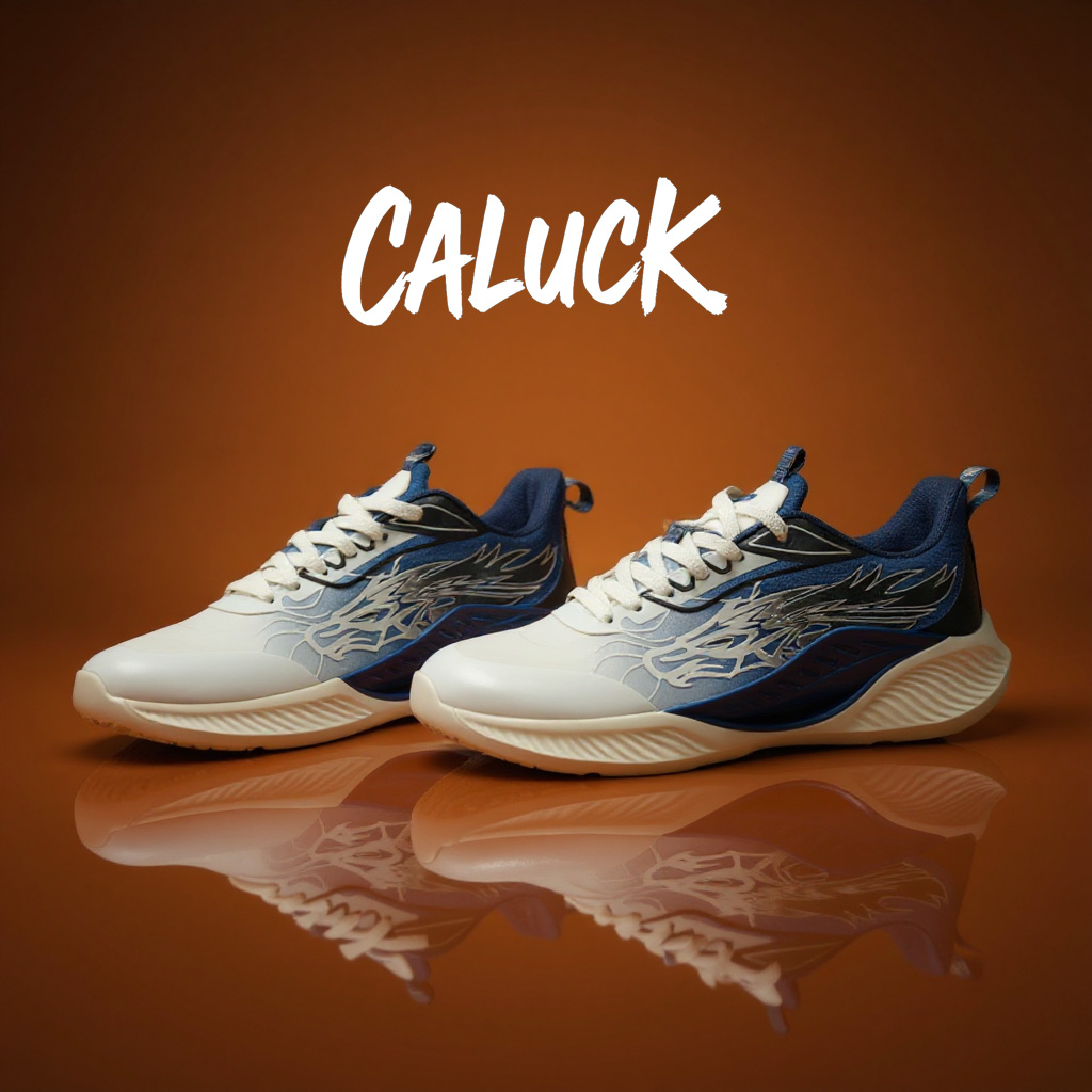 Caluck柯拉克透气拼色轻质防滑休闲时尚休闲鞋跑鞋缓震男鞋运动鞋