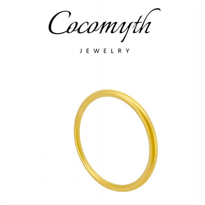 铜合金手镯  COCOMYTH 镀K金轻奢时尚古法素圈手镯J107