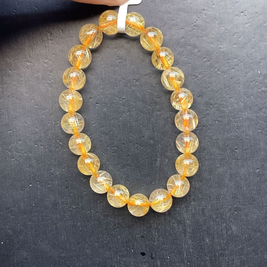 水晶手链未镶嵌10金发9mm