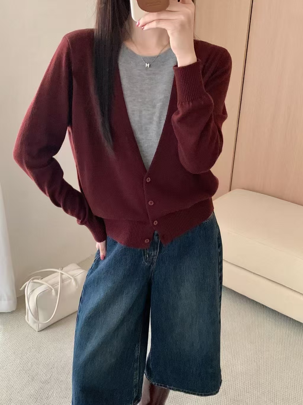 欧洲站乌衣轩秋季新款宽松时尚假两件针织开衫女