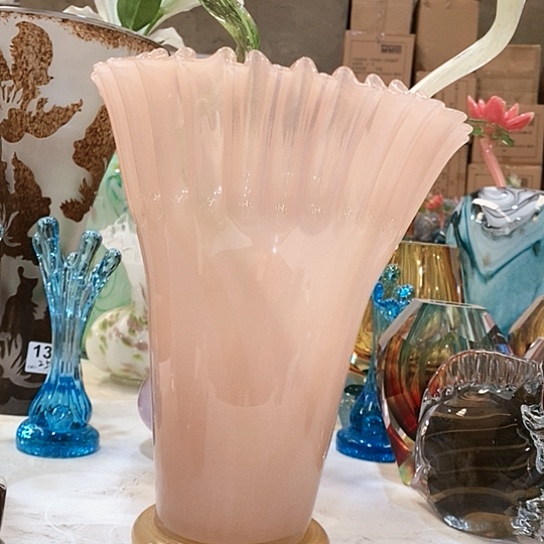 琉璃花瓶高28厘米口径18厘米