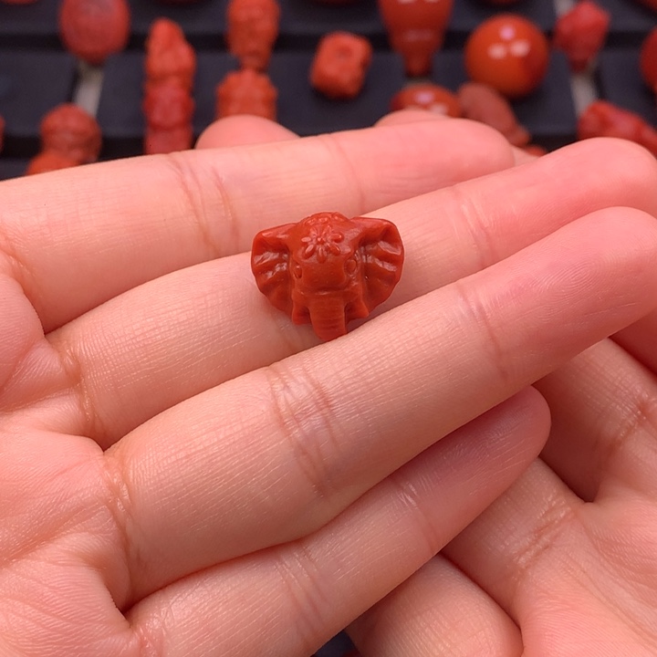 南红玛瑙未镶嵌象神17MM+