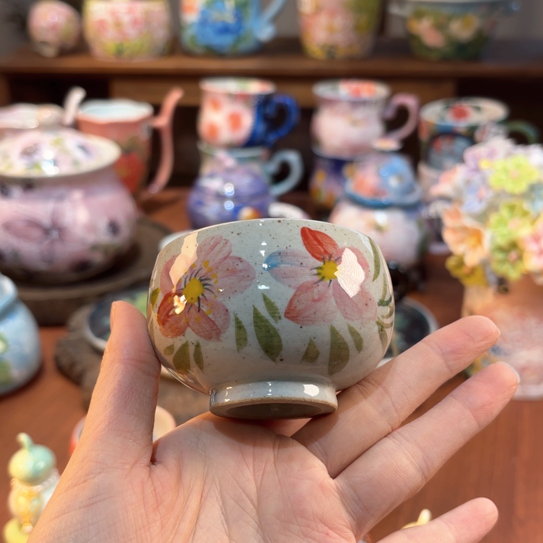 景德镇手绘高温釉下彩陶瓷茶具