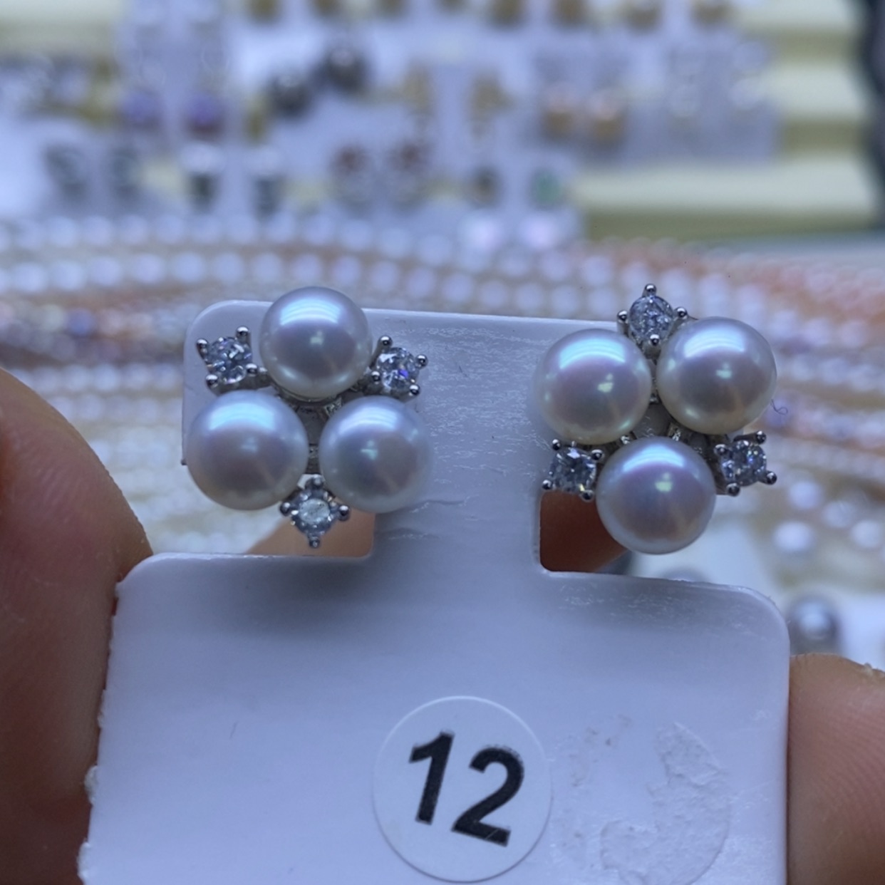 【闪购商品】淡水珍珠耳饰银S925镶嵌