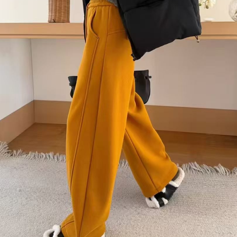 灵璧胖衣秀服《毛毛推荐》秋冬季时尚8518大码休闲显瘦加绒弯刀裤子