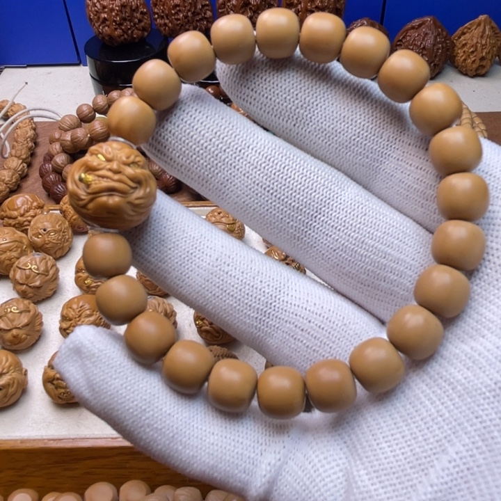 猴头核桃吊坠q**r金银标老型➕烟鬼