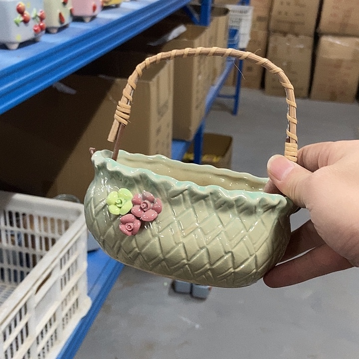 花盆单场满9.9发货14×9.5×6.5绿