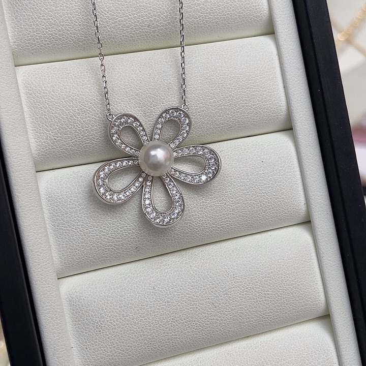 颈饰海水珍珠银S925镶嵌