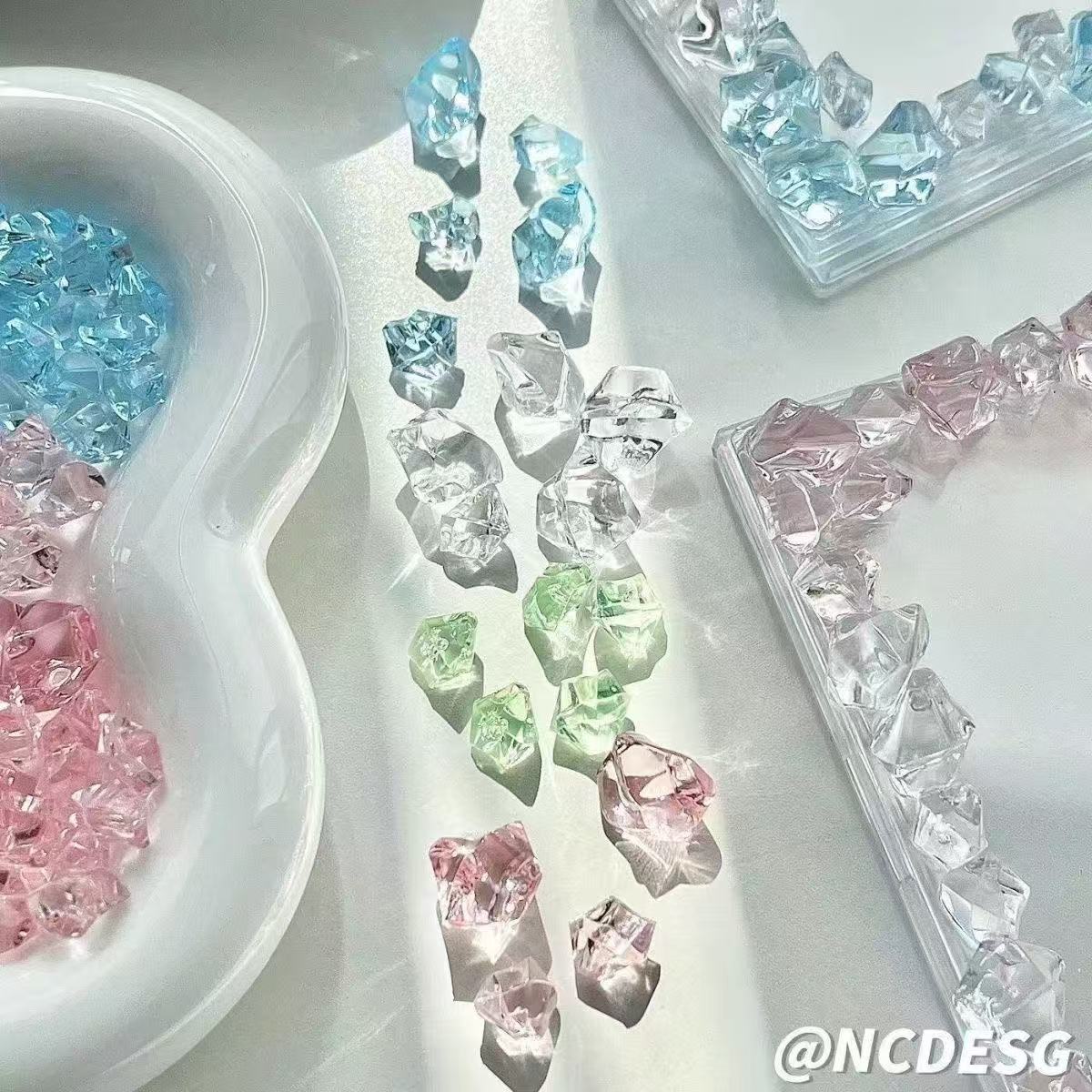 新款碎冰块仿真冰块创意DIY配件奶油胶相框谷美拍摄装饰手作材料