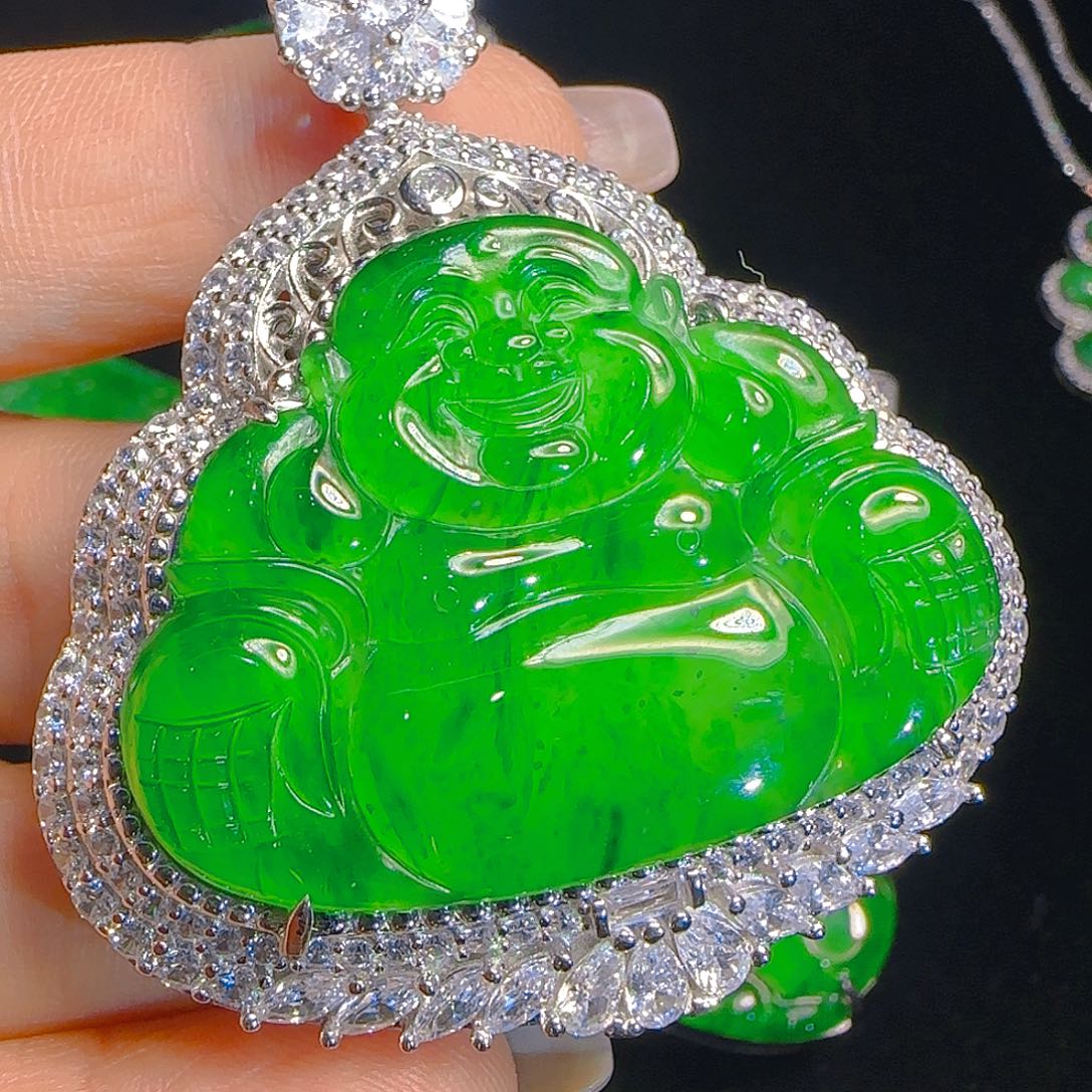 翡翠吊坠(赠链)银S925镶嵌