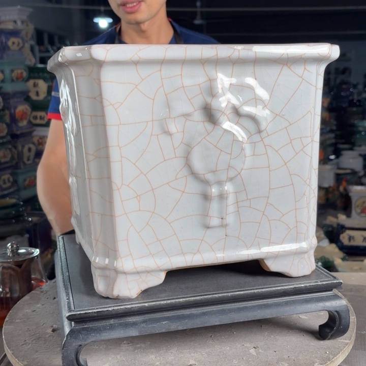 一风堂石湾花盆 内25*22微瑕