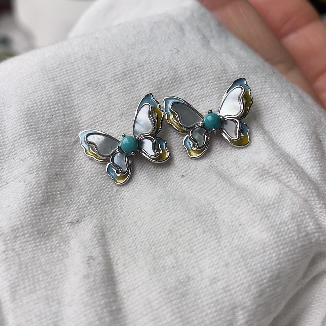 绿松石银S925镶嵌配饰