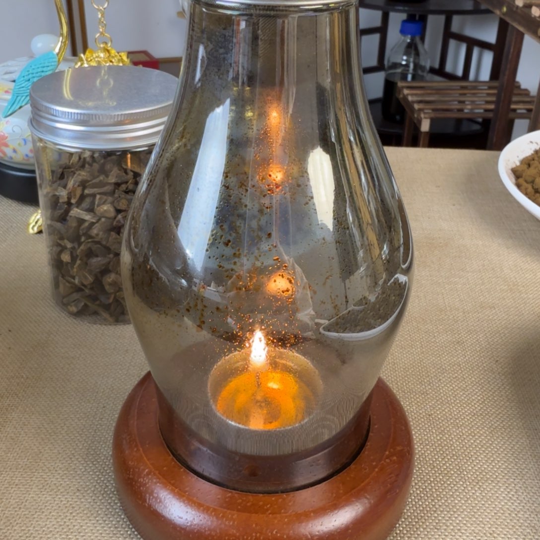 阿***伟木质类隔火熏香炉一套