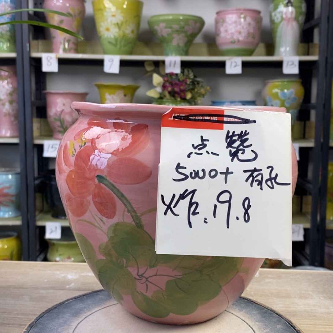 景德镇手工手绘陶瓷花盆