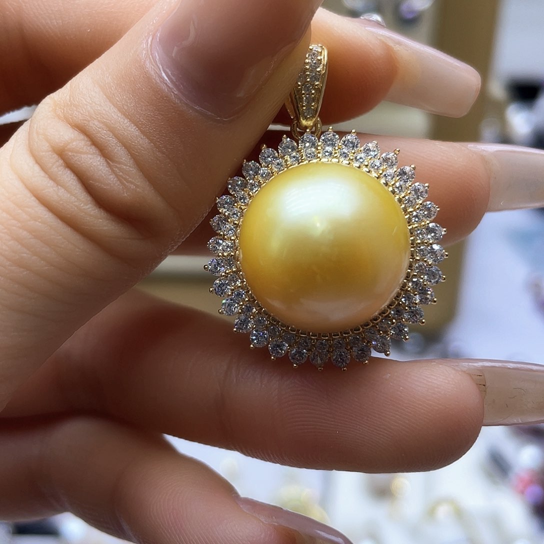 海水珍珠颈饰银S925镶嵌