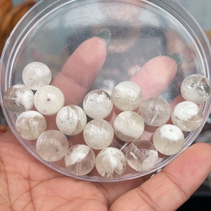 水晶手串未镶嵌12mm雪花幽灵单珠多样性发其一