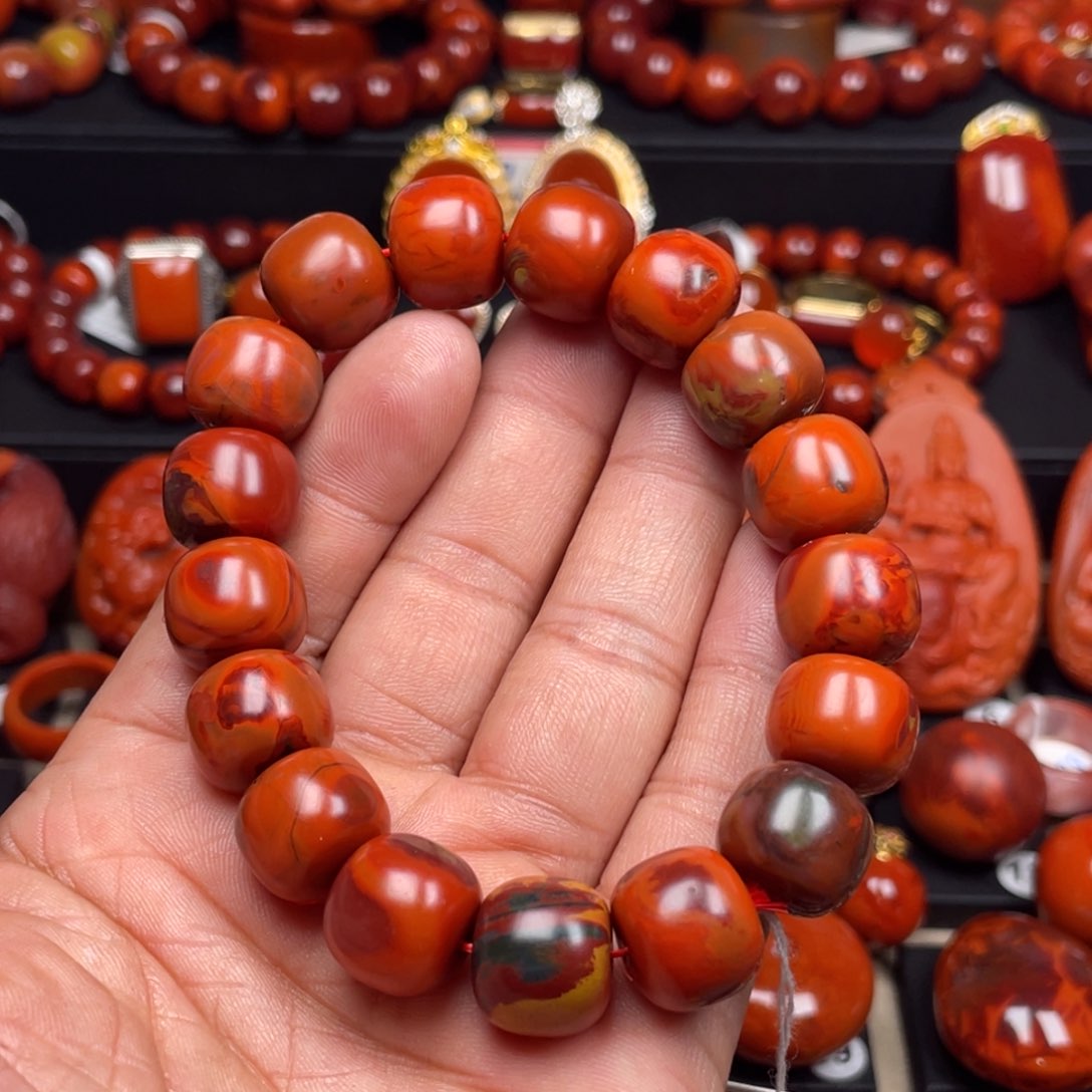 南红玛瑙珠宝奇石未镶嵌单圈14