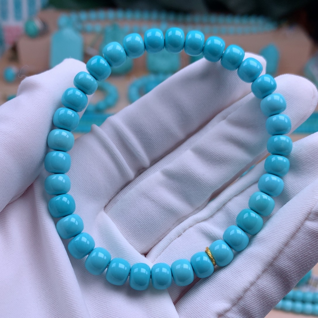 绿松石未镶嵌珠宝奇石6.6mm