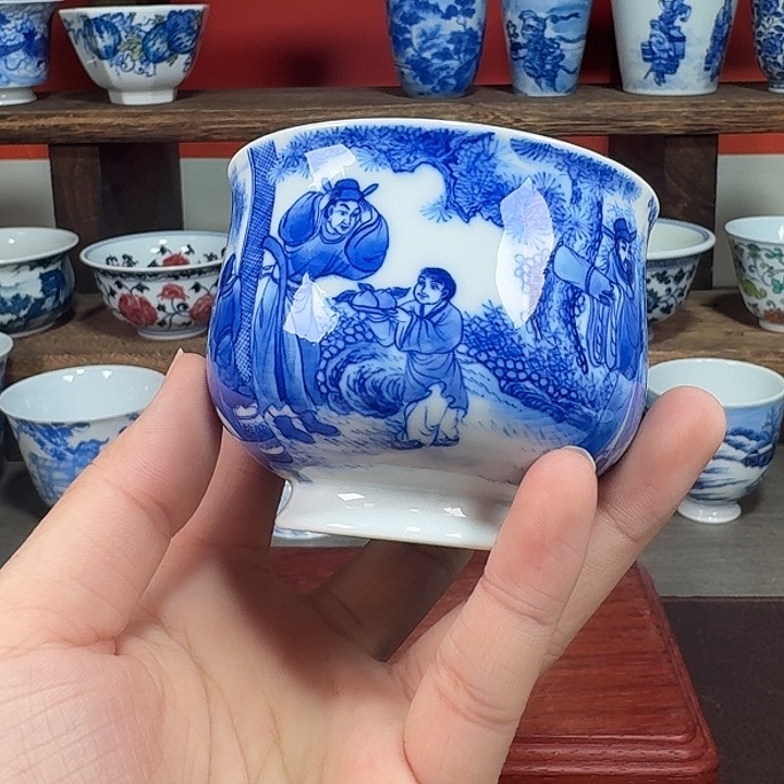 杯现代景德镇陶瓷盖碗