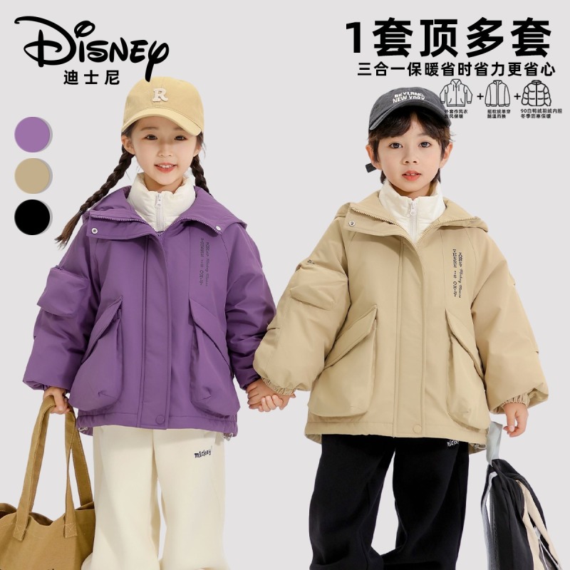 Disney/迪士尼秋冬儿童保暖防寒三合一羽绒三件套XHR3SW351