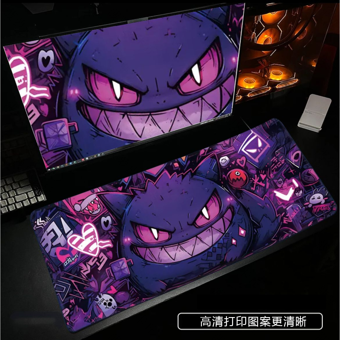 动漫古风大号鼠标垫FPS游戏垫细面csgo游戏办公桌垫加厚高清图案