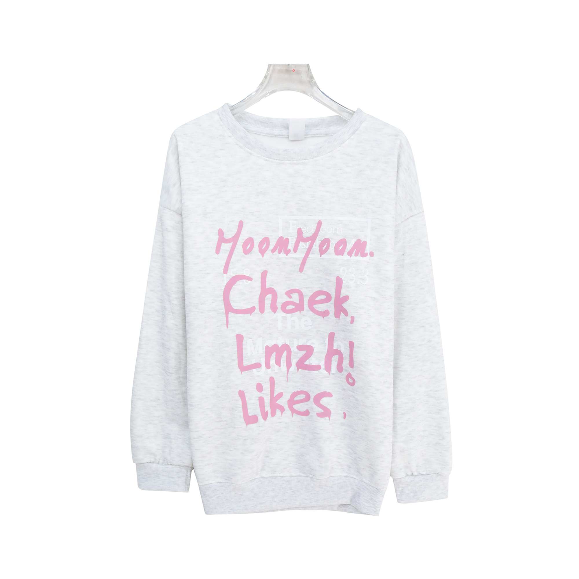 新款学院风设计感字母印花高级感韩版不加绒上衣X3095