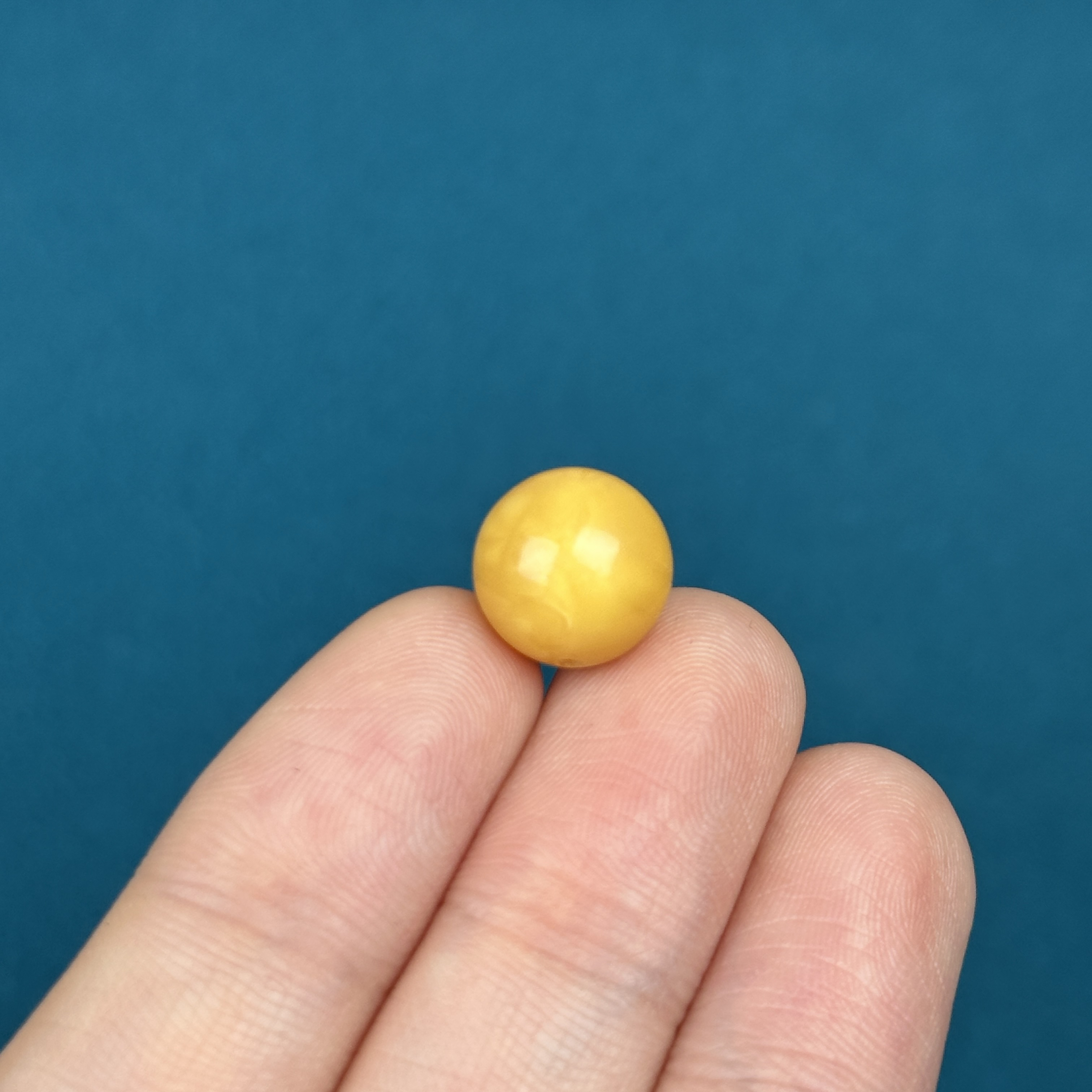 D7722天然蜜蜡 微花粉鸡油红圆珠 11.4mm支持复检假一罚十