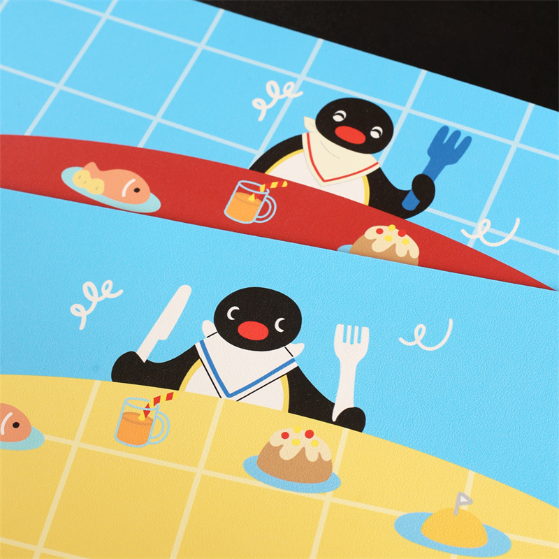 Pingu可爱餐垫 45*30cm 皮革餐桌垫家用高颜值餐厅垫子