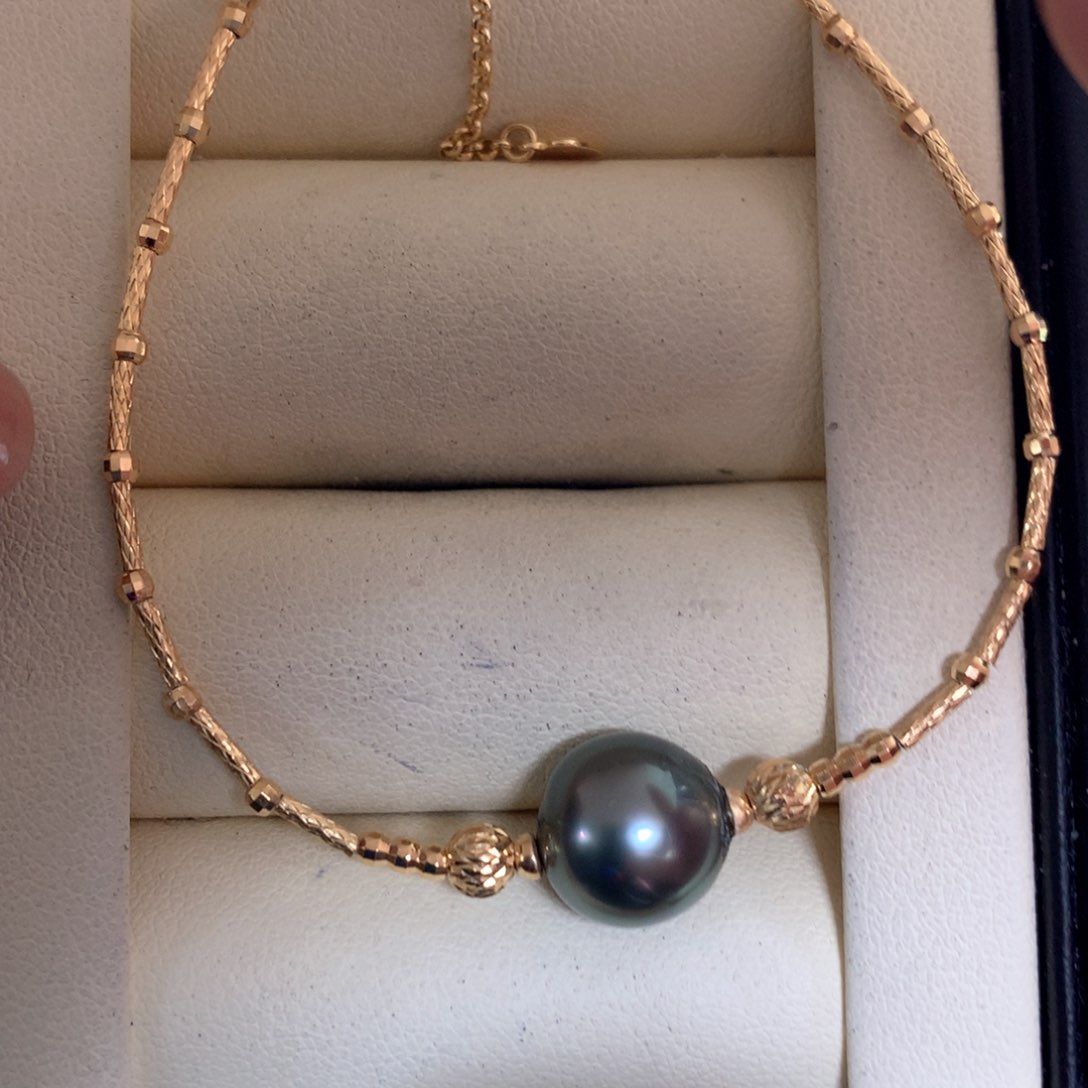 海水珍珠手绳银S925镶嵌