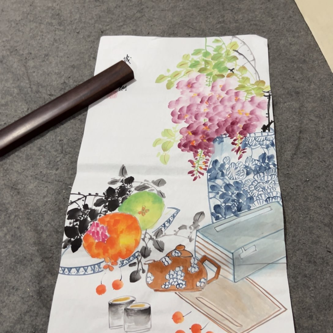 国画国画作品画心一张