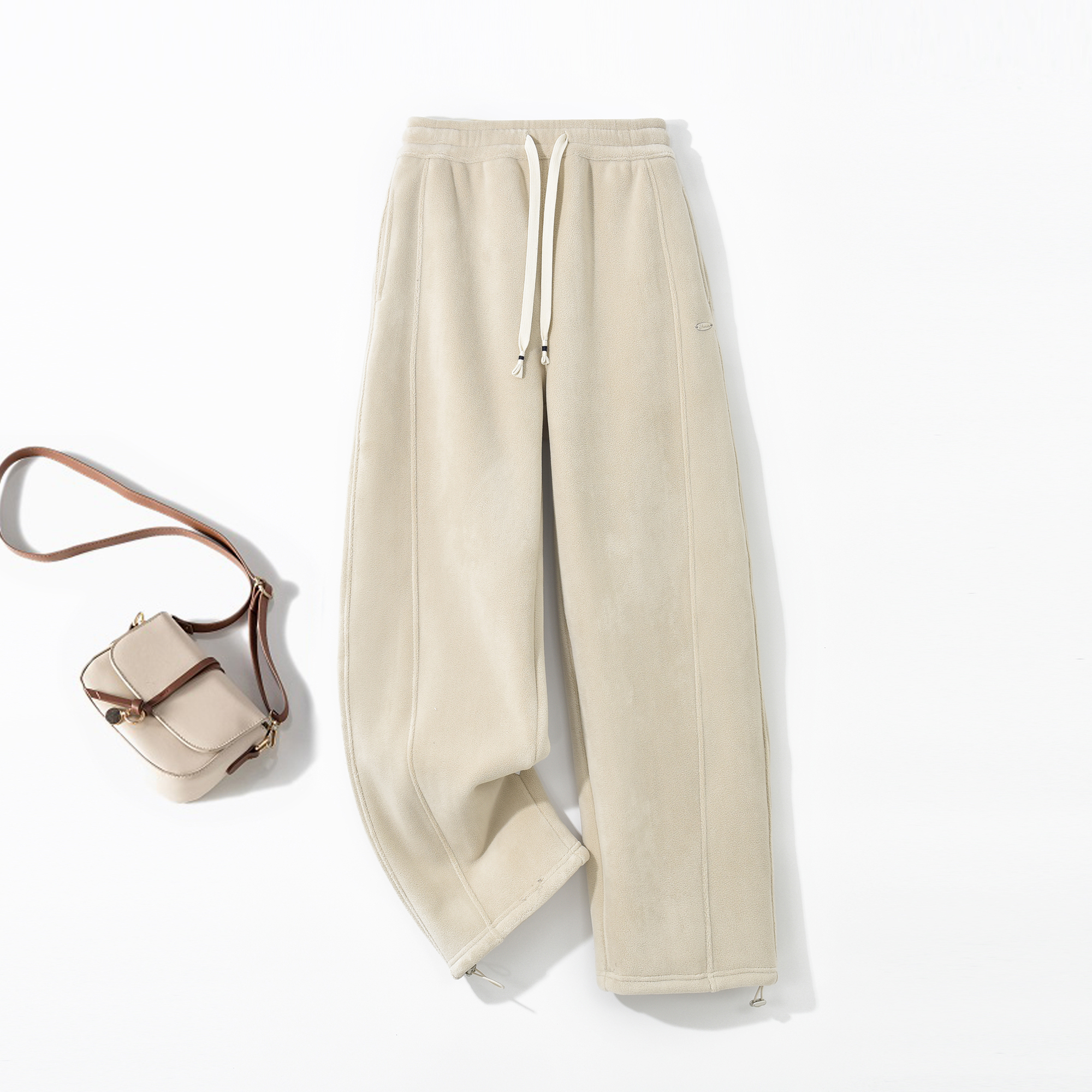 XUXU-[保暖选择]2025冬季加绒保暖松紧脚口显瘦休闲裤K-MF7127