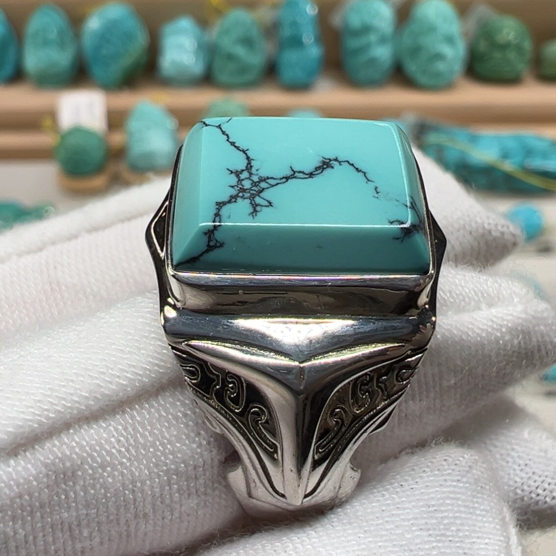 绿松石银S925镶嵌配饰