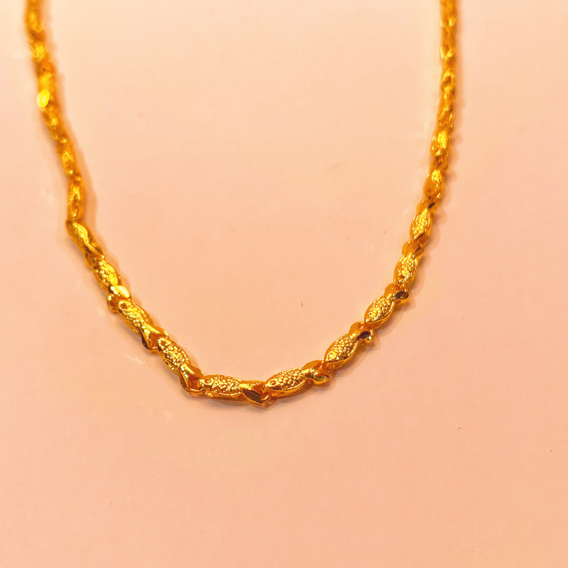 项链 H11F013古法小鱼项链多样性发货