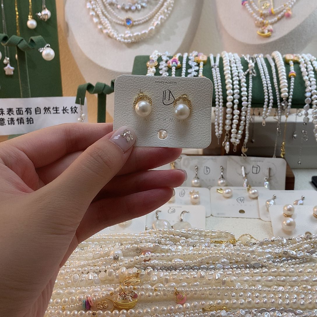 淡水珍珠银S925镶嵌云朵