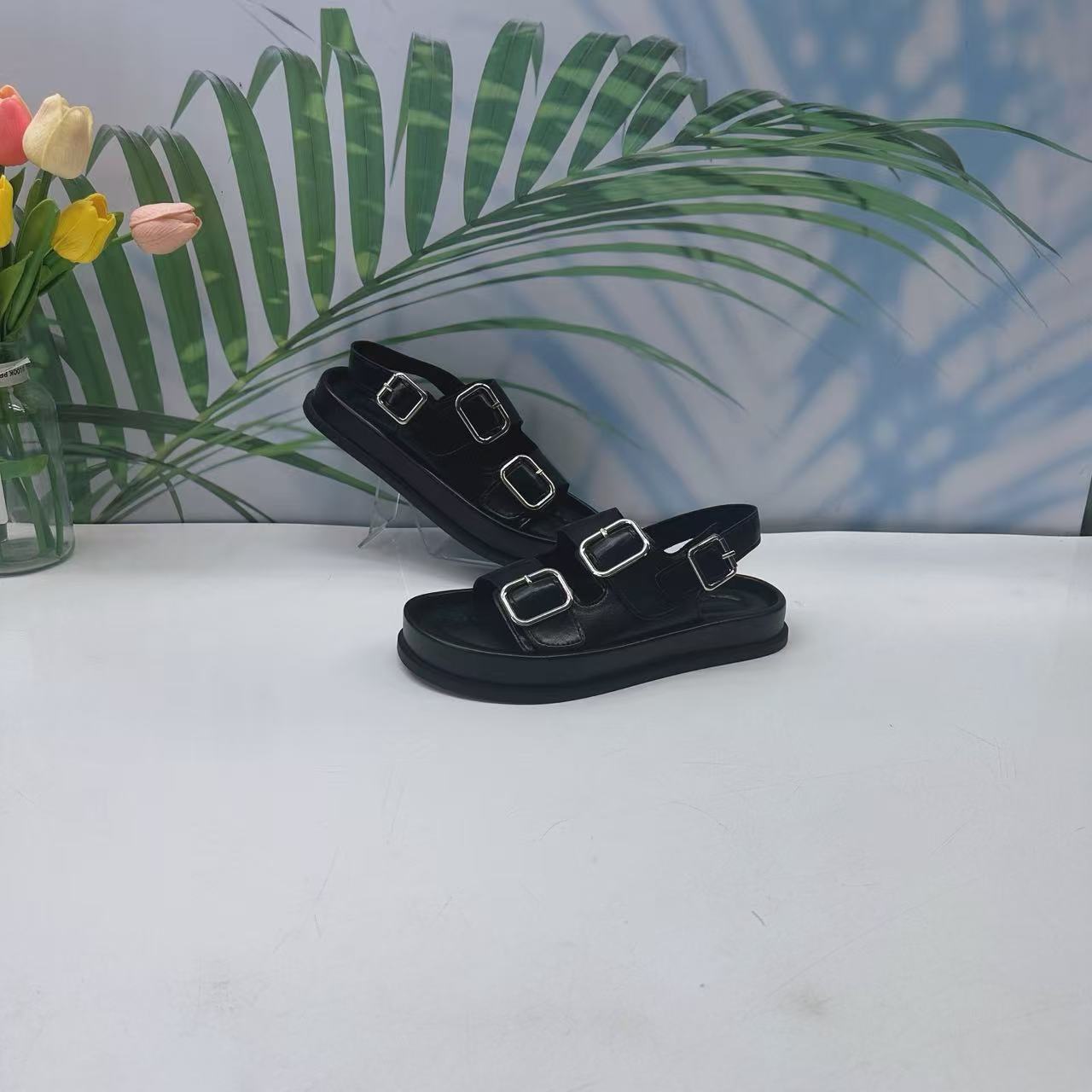 小强家女鞋 芽儿家新款百搭女凉鞋（Y550-5-2 ）（W34AYH1257401）