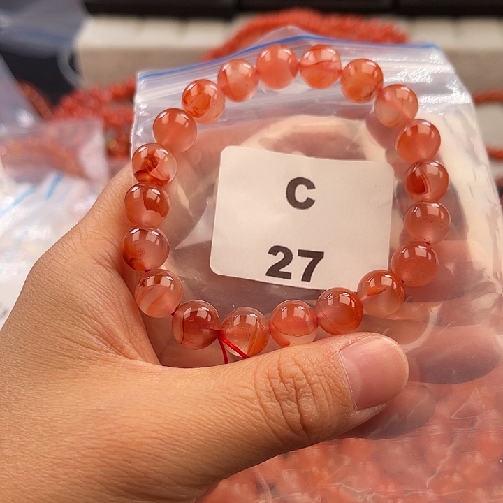 南红玛瑙未镶嵌多样性发货默认微瑕称重9mm