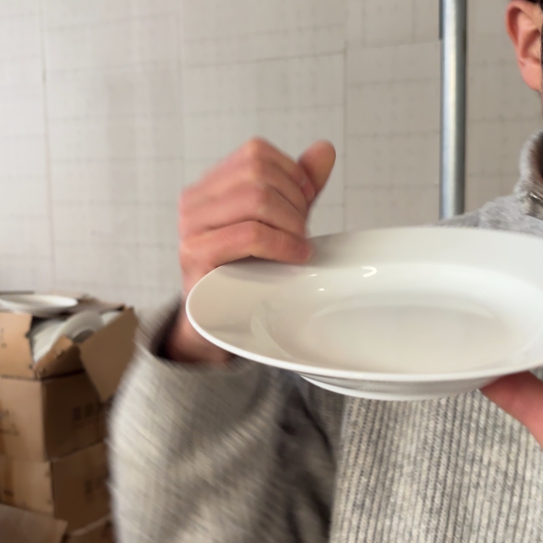 陶瓷8英寸高白泥4深2浅微瑕