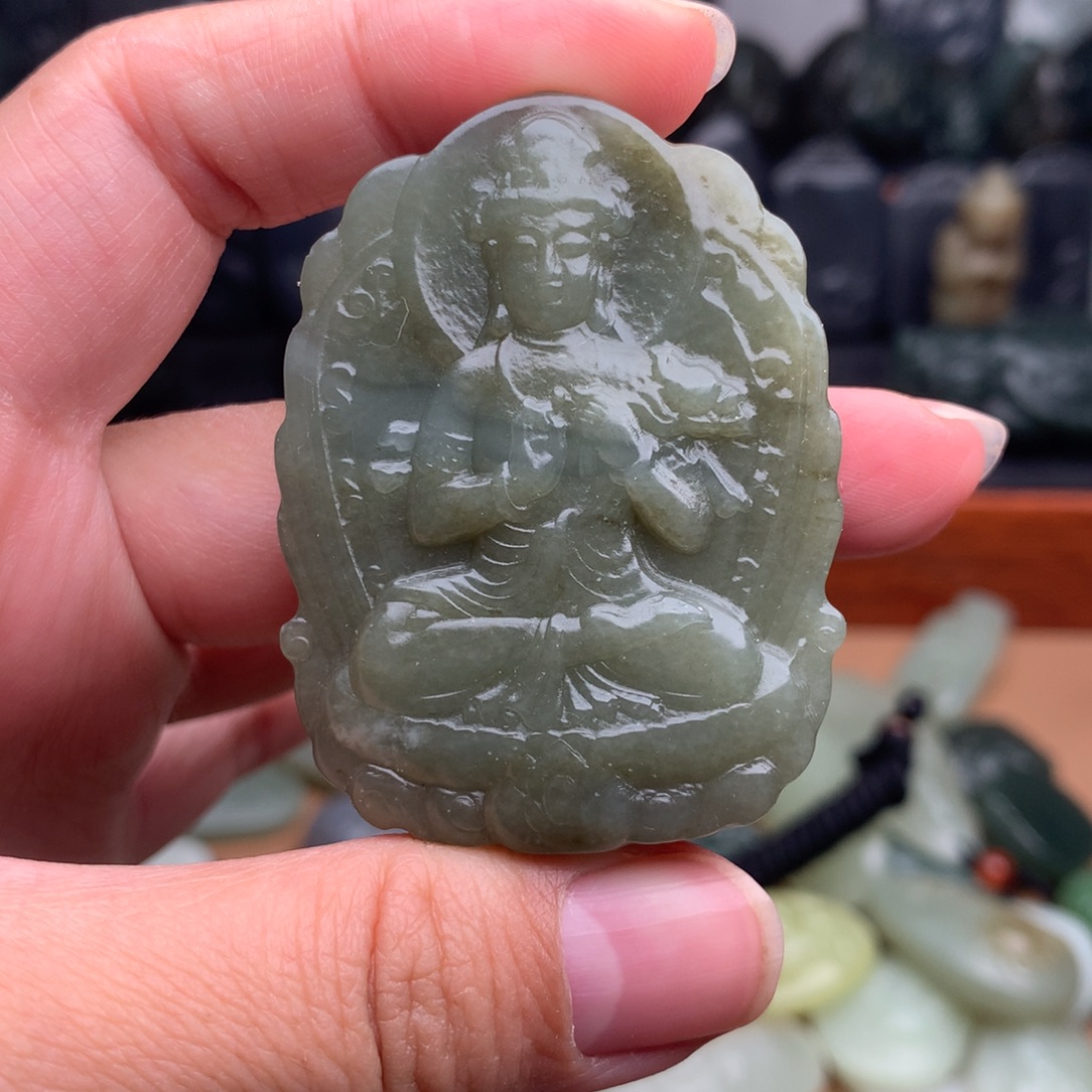 和田玉未镶嵌颈饰挂件10