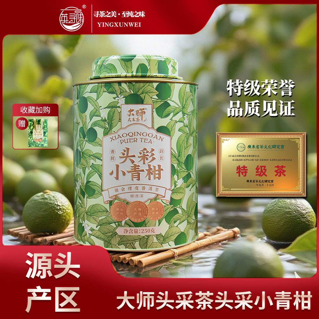 大师头采小青柑勐海普洱熟茶新会东甲一线产区柑香醇厚送礼自饮