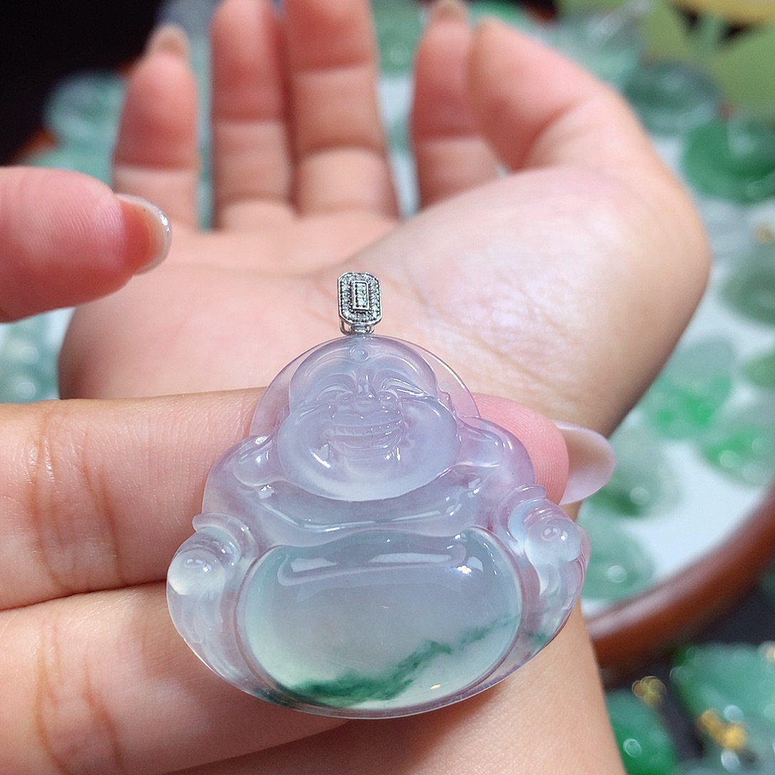 星***辰翡翠未镶嵌颈饰佛公