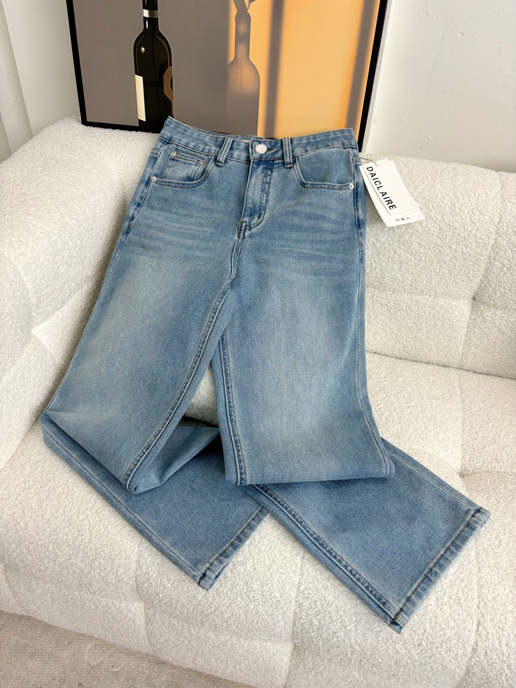 SU【282】代82 愫燕 MWMA超爆裤王粉标四面弹九分直筒牛仔裤~