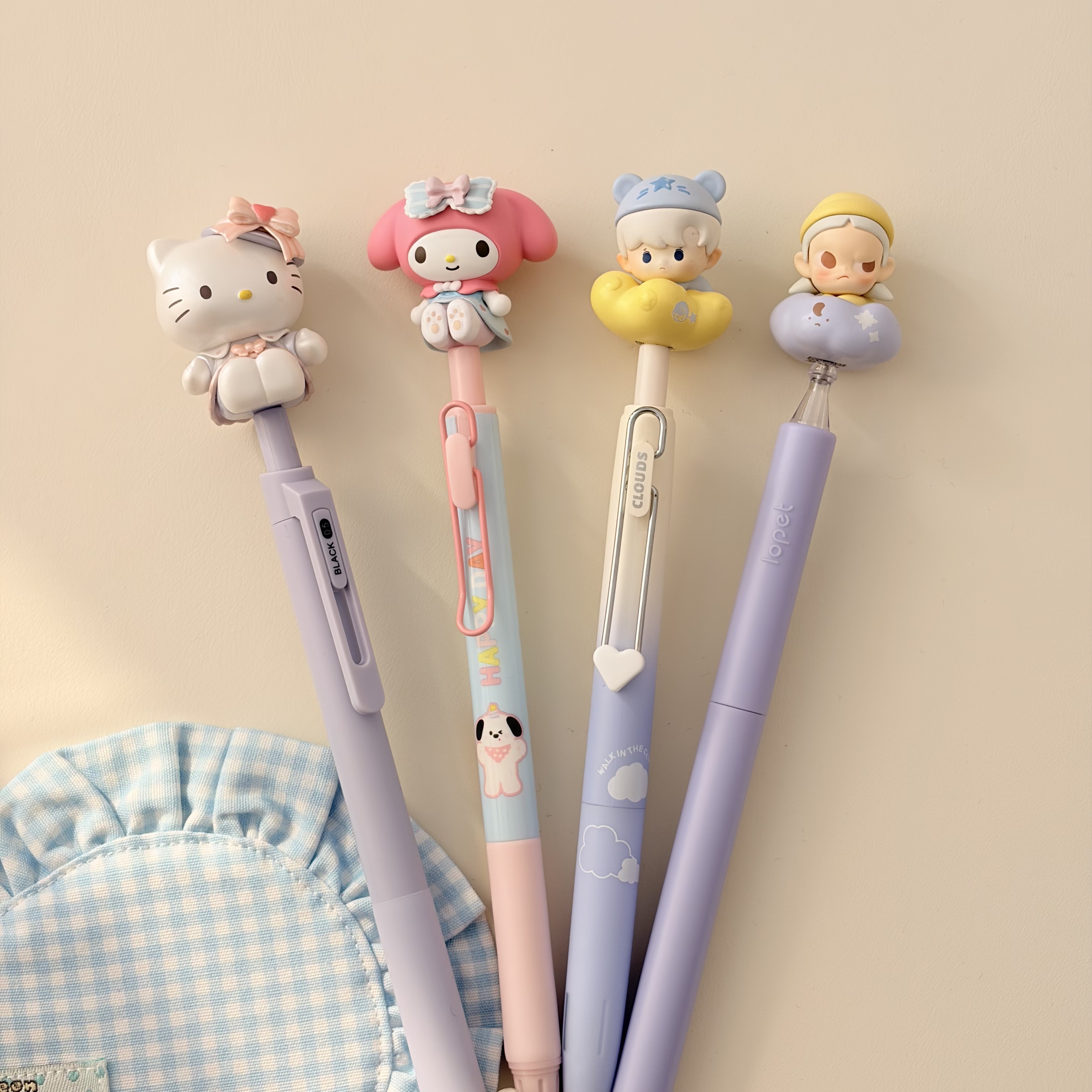 手工潮玩DIY萌粒创意中性笔独特设计超有趣扣号