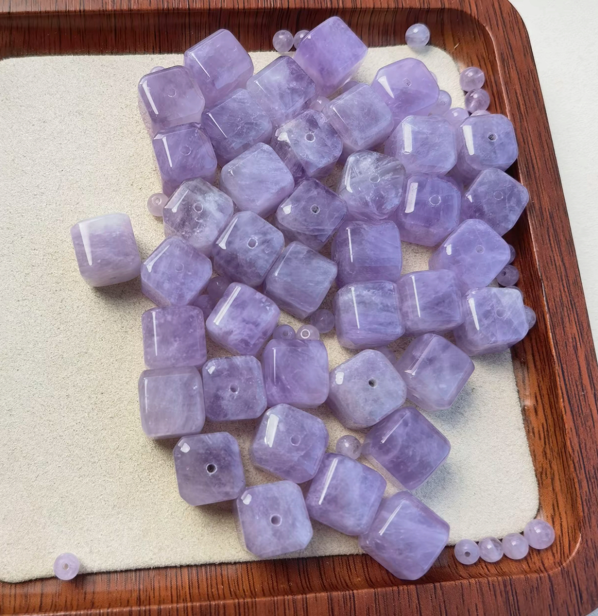 【假一罚四】A21天然紫水晶方糖散珠女士diy手工-多样性发一