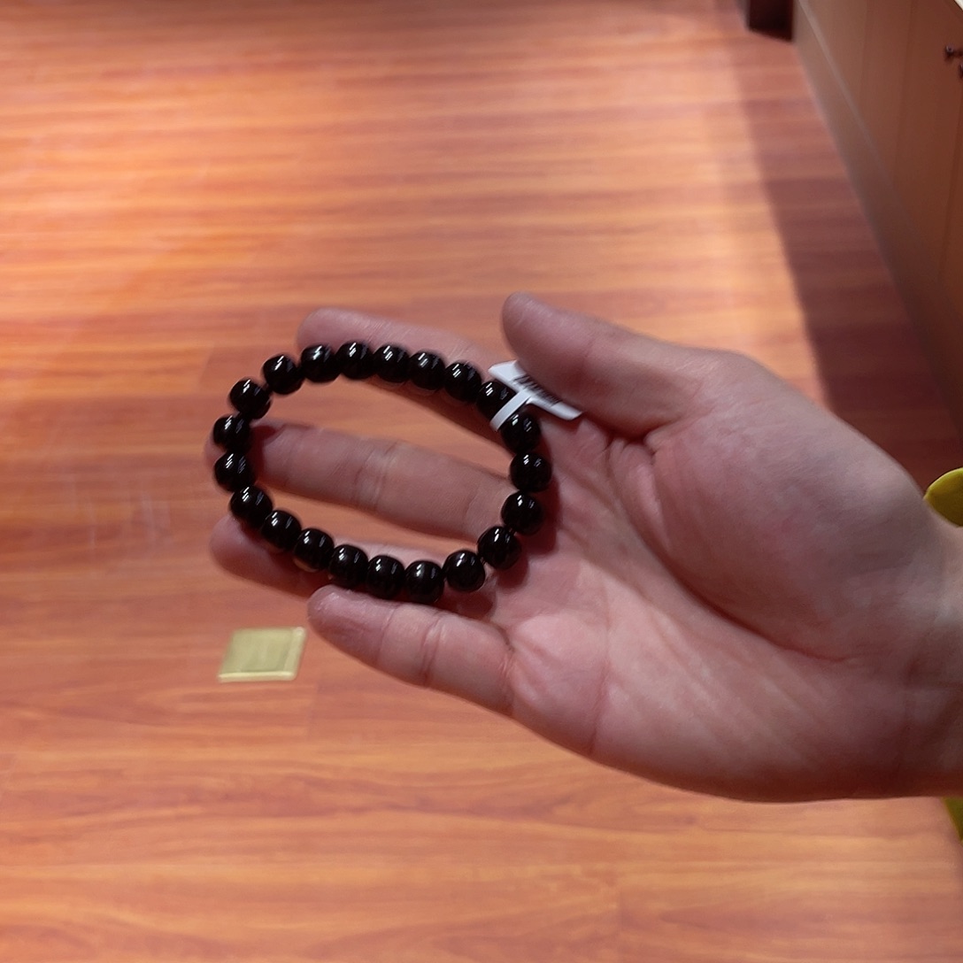 和田玉手串未镶嵌黑青9.10老型手串