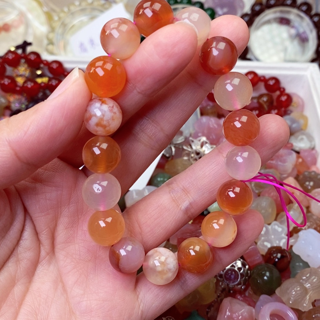 玛瑙未镶嵌手链手串单圈