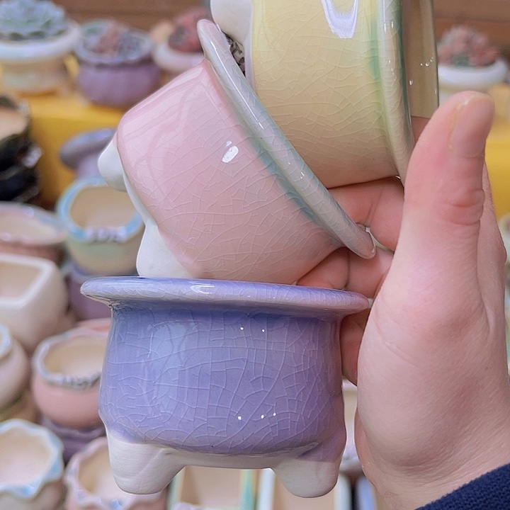 红陶陶瓷花盆当场满12包邮