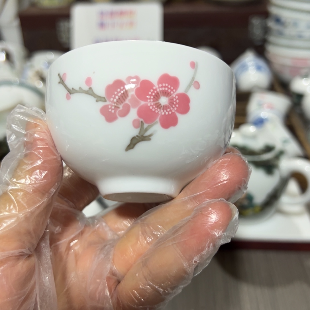 醴陵瓷直播供货基地手绘80毫升