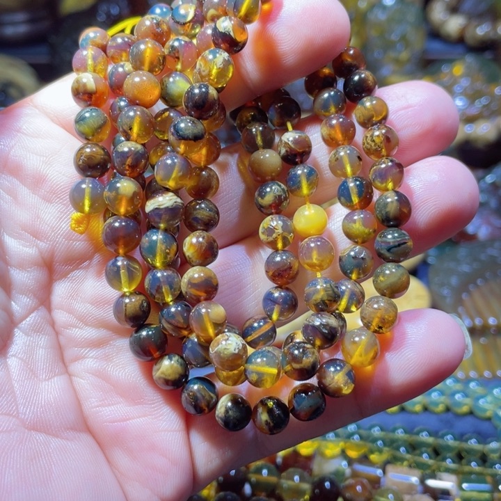 琥珀手链未镶嵌天然